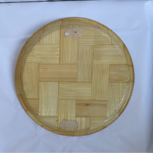 Vintage Bamboo Serving Wooden plate Jamaica Souvenir Mid Century Collectible - Picture 2 of 8
